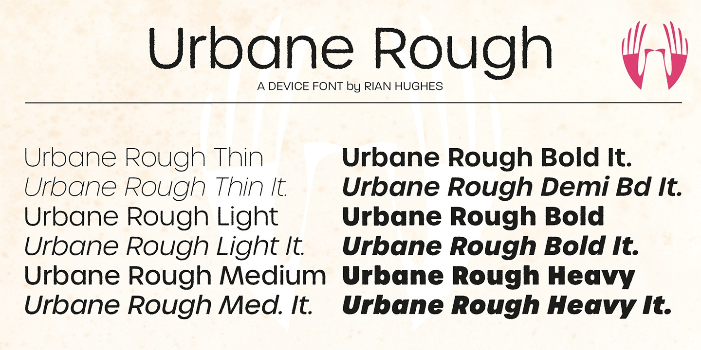 Urbane Rough Font Poster #1