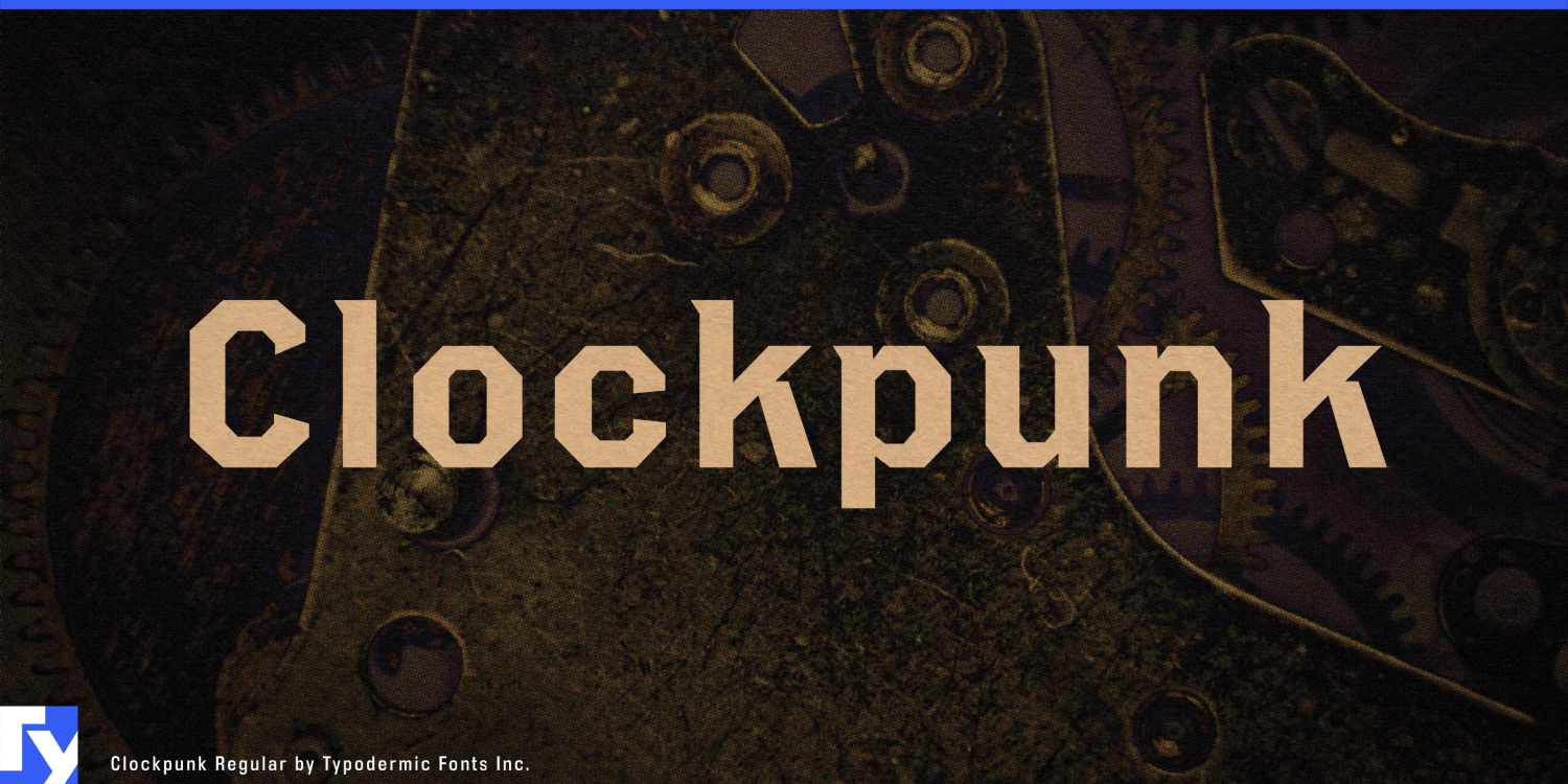 Clockpunk Font Poster #1