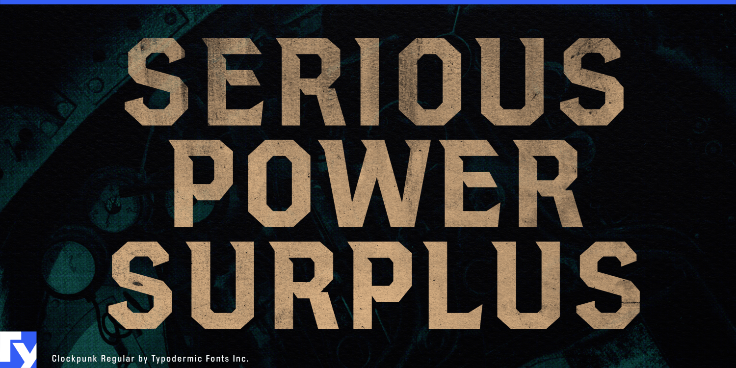 Clockpunk Font Poster #1