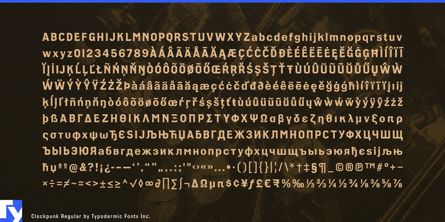 Clockpunk Font Poster #1