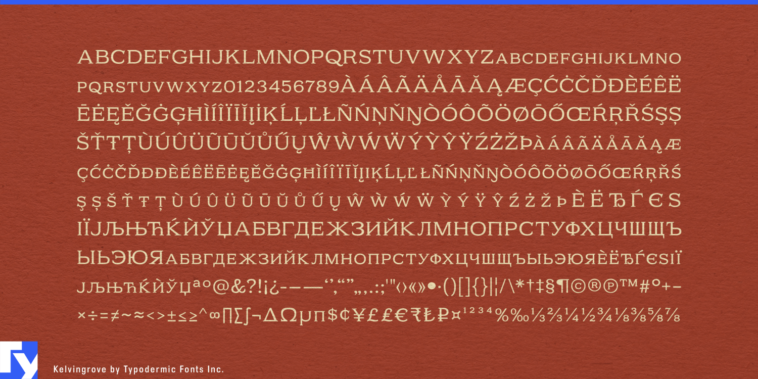 Kelvingrove Font Poster #1