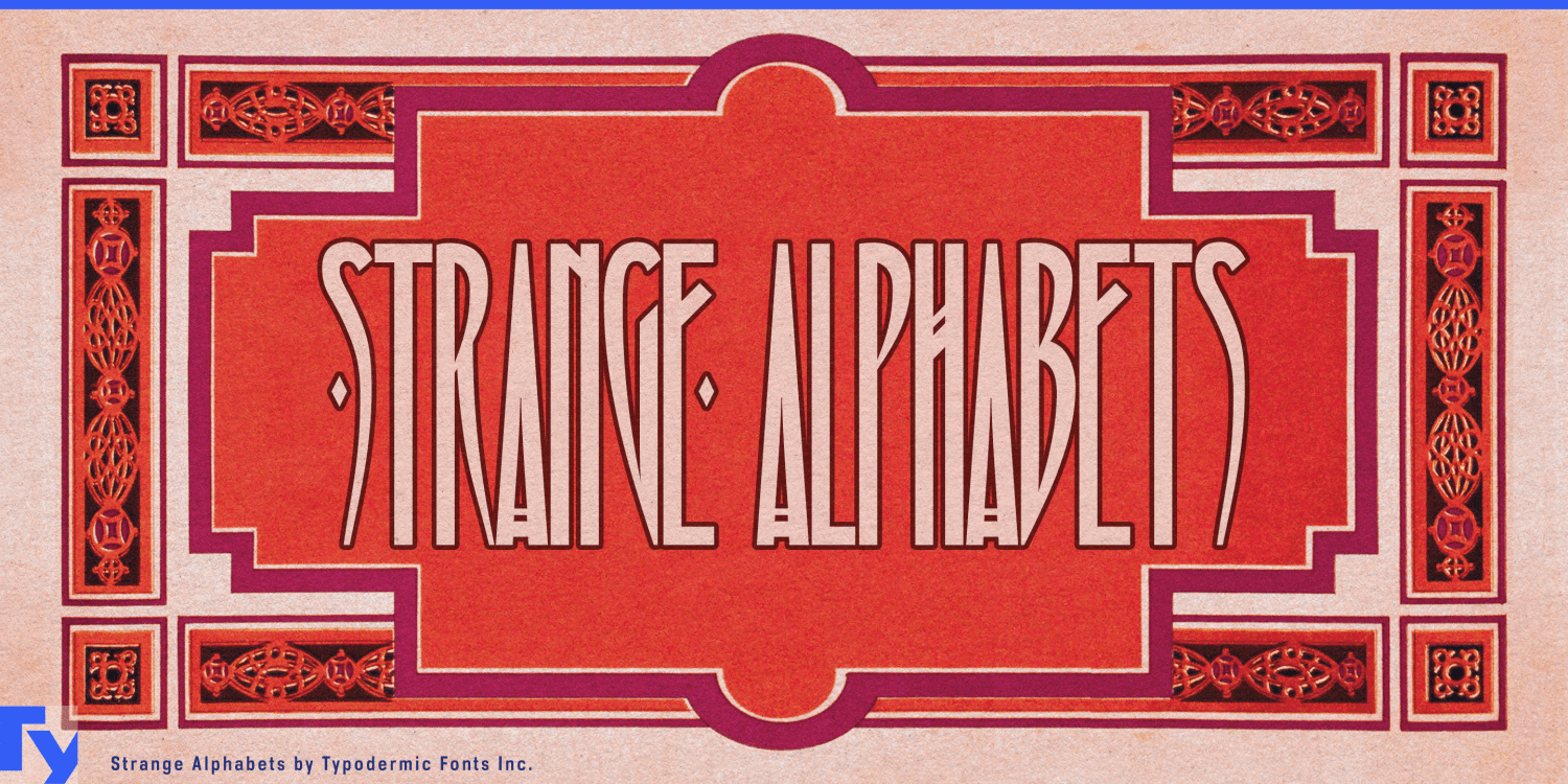 Strange Alphabets Font Poster #1