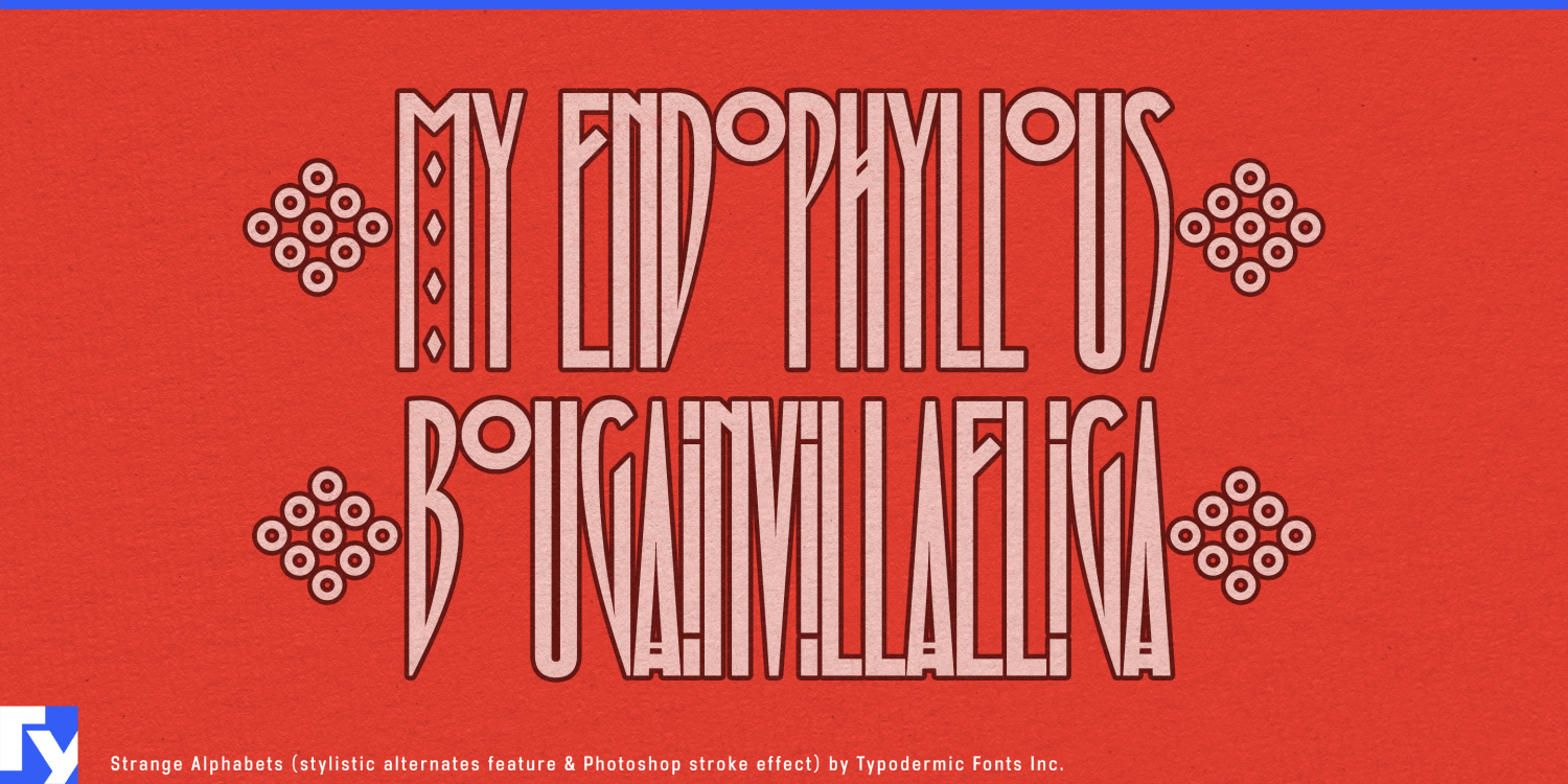 Strange Alphabets Font Poster #1