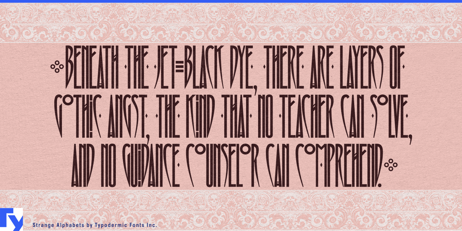 Strange Alphabets Font Poster #1