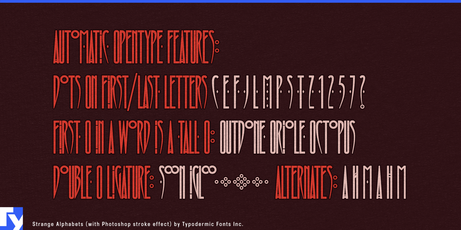 Strange Alphabets Font Poster #1