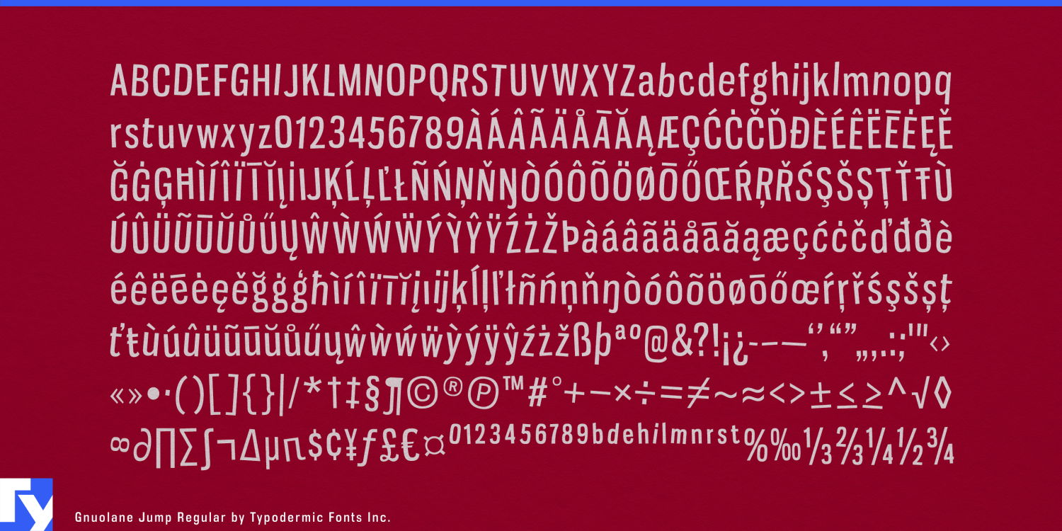 Gnuolane Jump Font Poster #1