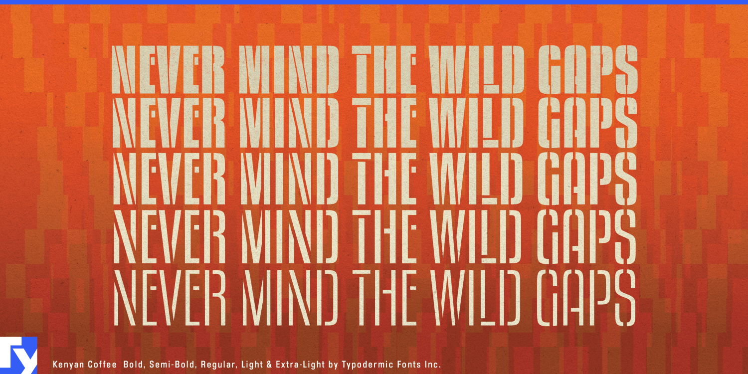 Kenyan Coffee Stencil Font Poster #1