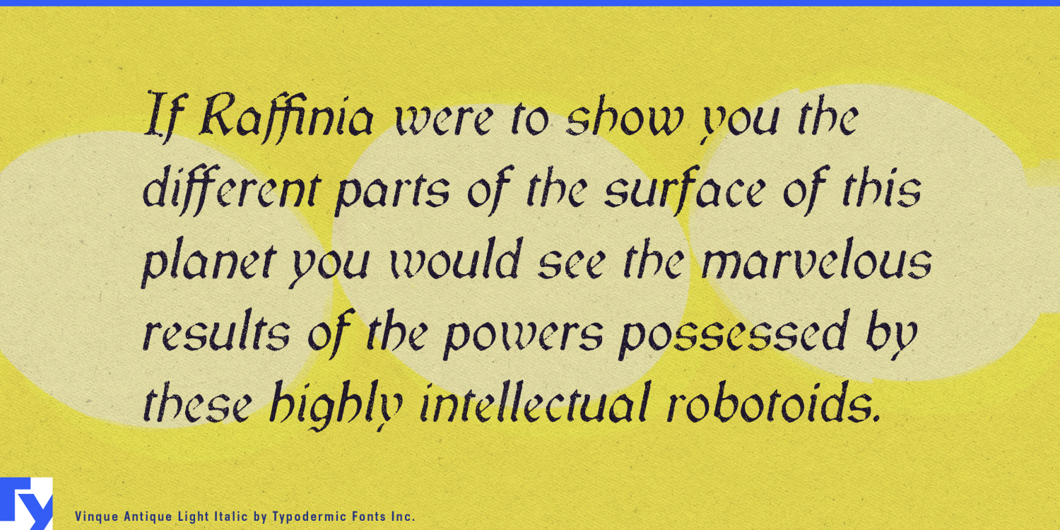 Vinque Antique Font Poster #1