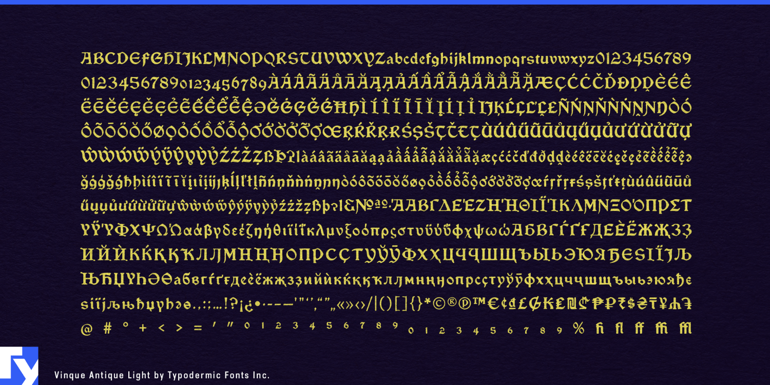 Vinque Antique Font Poster #1
