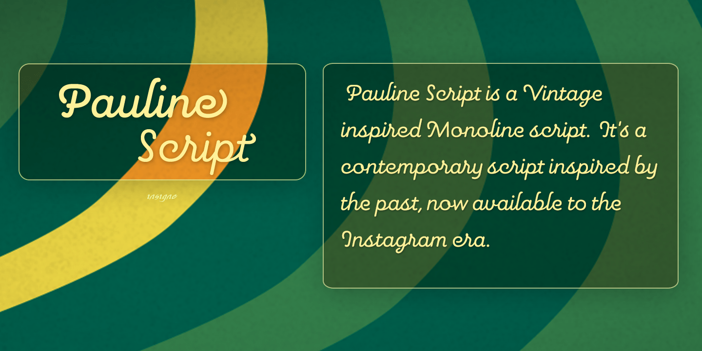 Pauline Script Font Poster #1