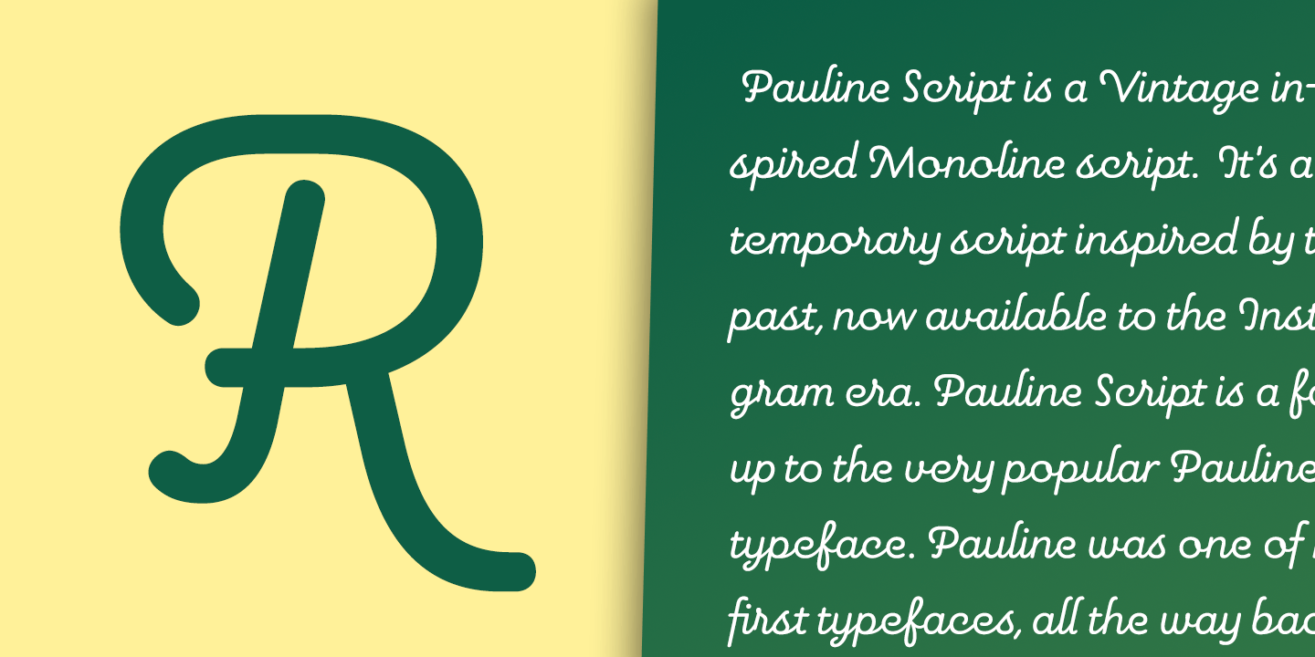 Pauline Script Font Poster #1