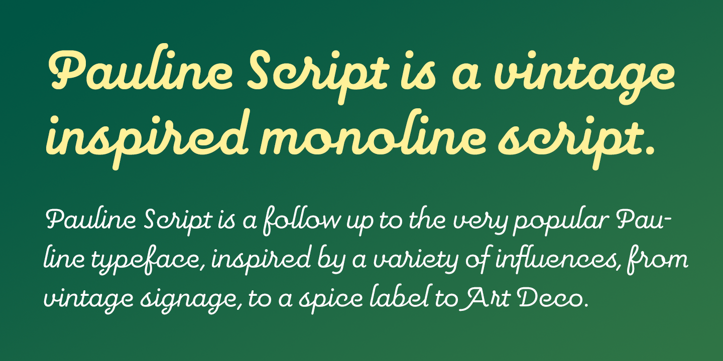 Pauline Script Font Poster #1