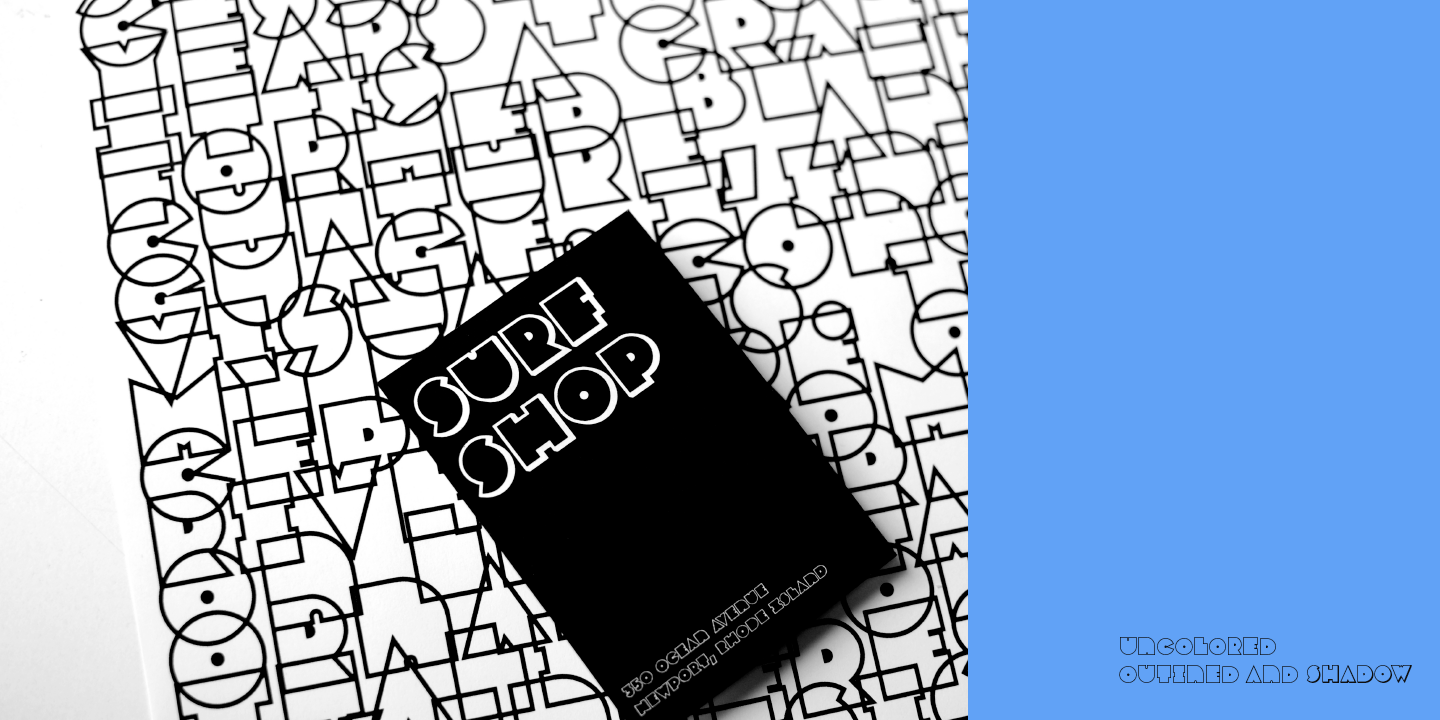 Varese Outlined Font Poster #1