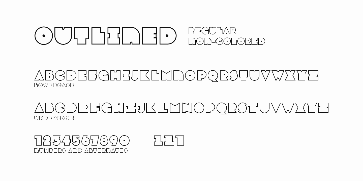 Varese Outlined Font Poster #1