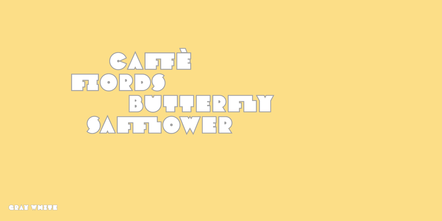 Varese Outlined Font Poster #1