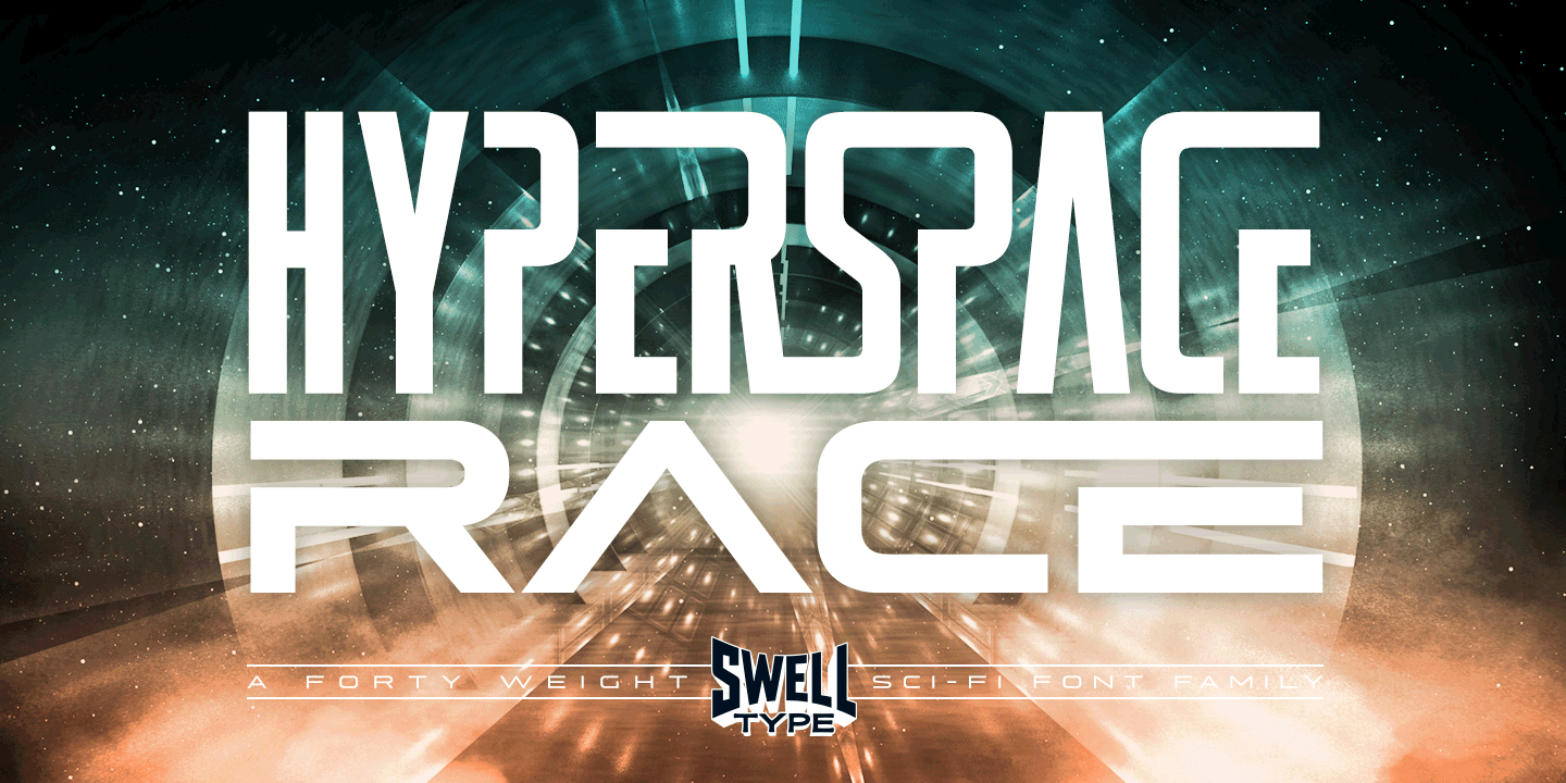 Hyperspace Race Font Poster #1