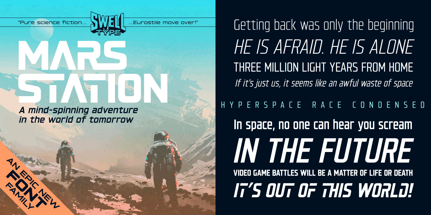 Hyperspace Race Font Poster #1