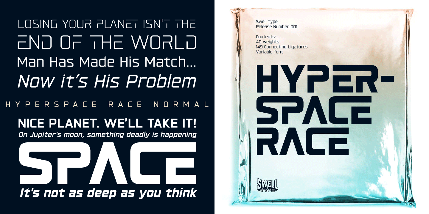 Hyperspace Race Font Poster #1