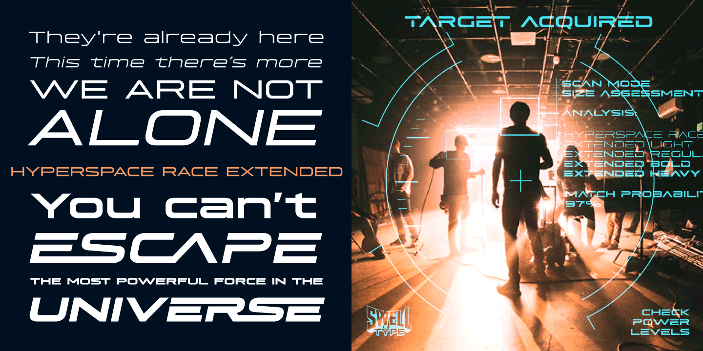 Hyperspace Race Font Poster #1