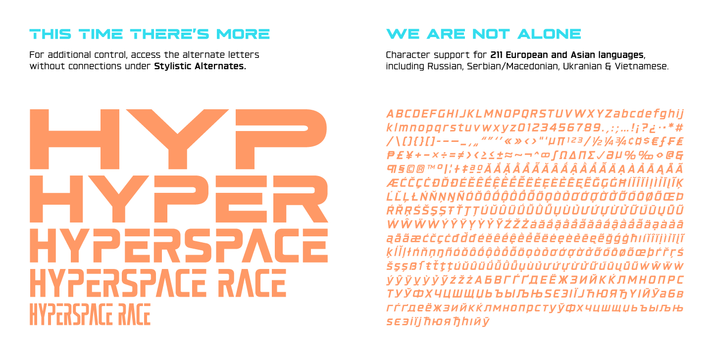 Hyperspace Race Font Poster #1