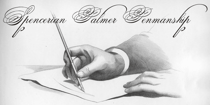 Spencerian Palmer Penmanship Font Poster #1