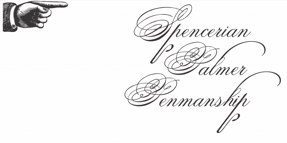 Spencerian Palmer Penmanship Font Poster #1