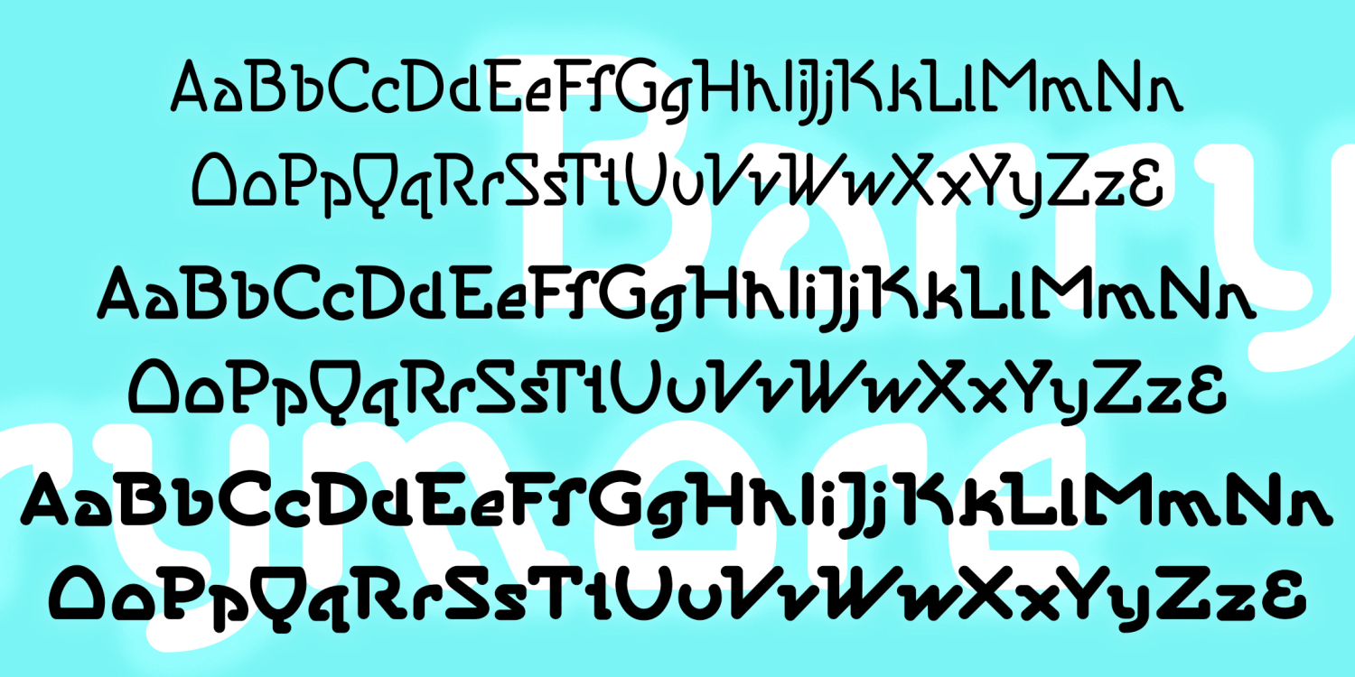 Barrymore Font Family Poster