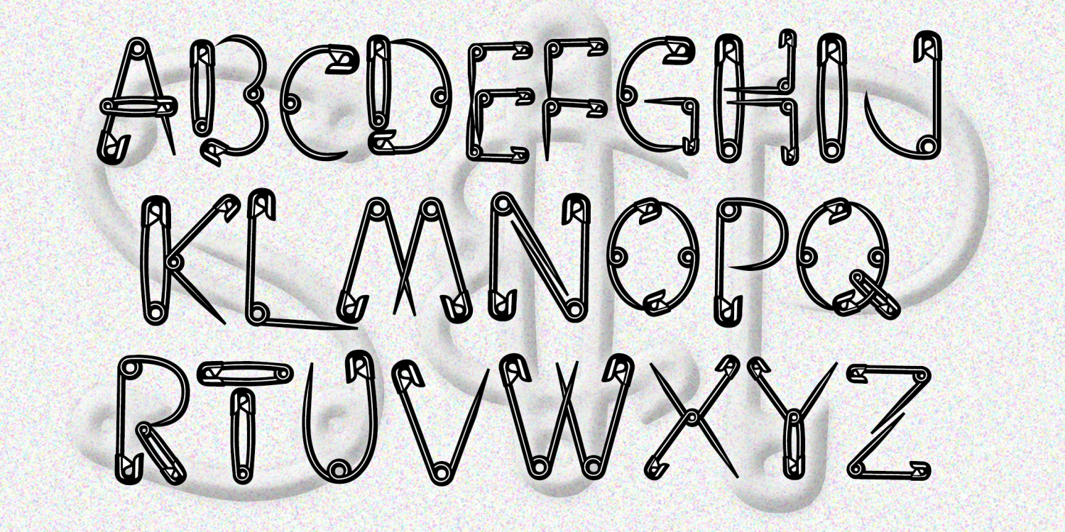 Safety Pin Font Family Poster