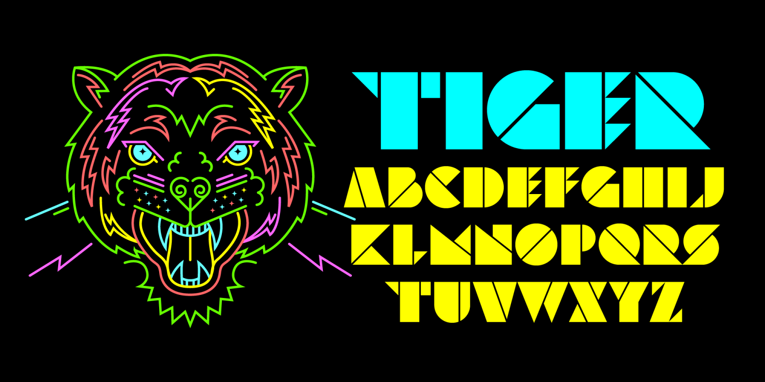 Tiger Font Poster #1