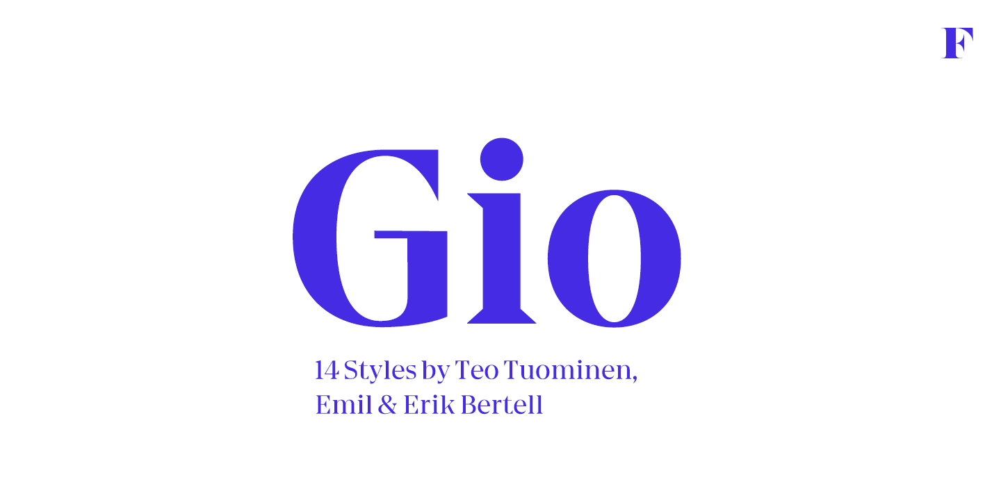 Gio Font Family Poster