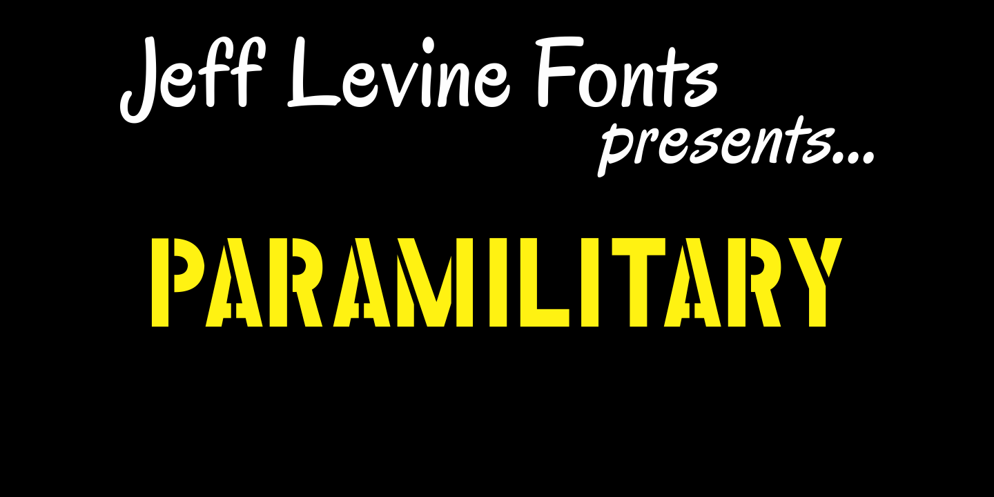 Paramilitary Font Poster #1