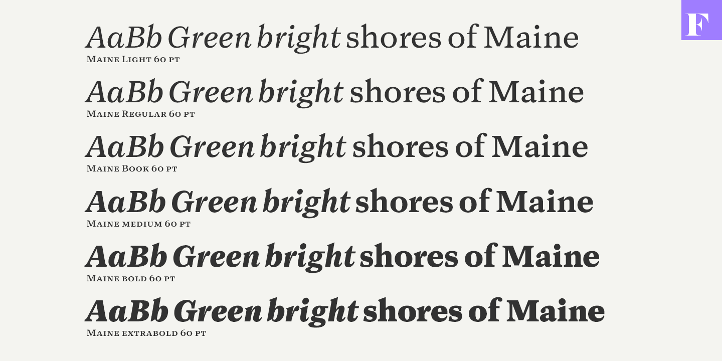 Maine Font Poster #1