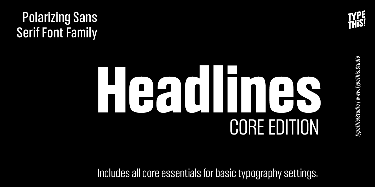 Headlines Core Font Poster #1