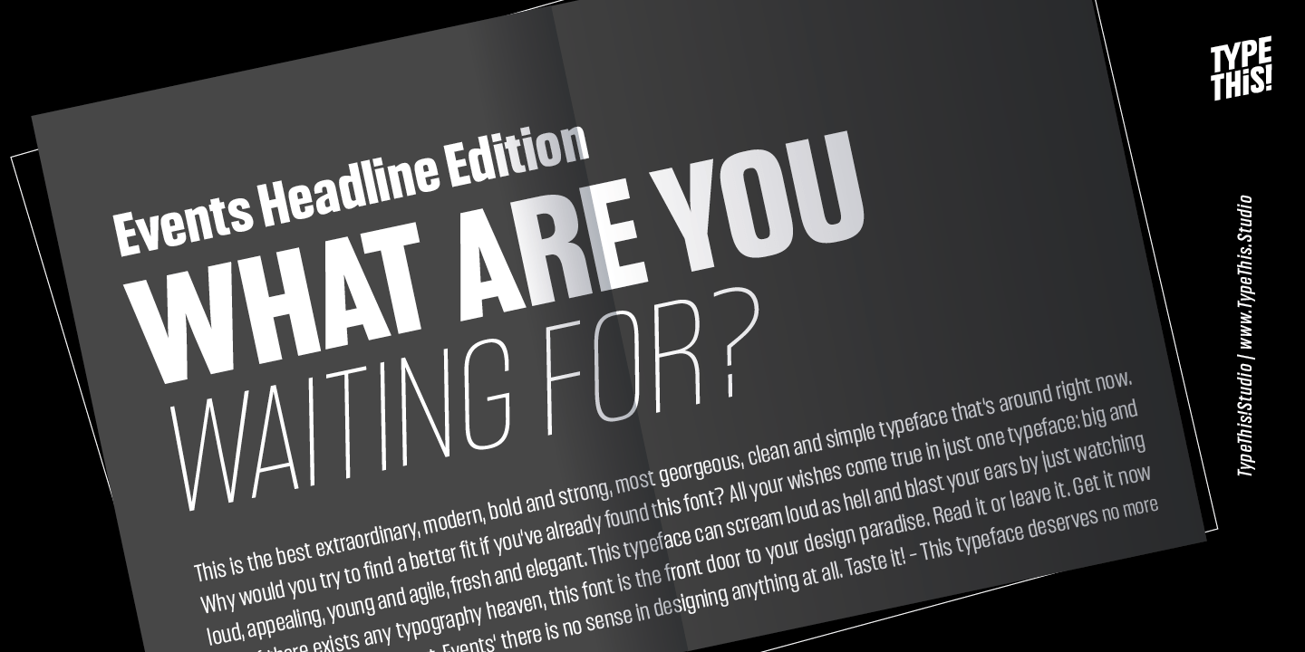 Headlines Core Font Poster #1