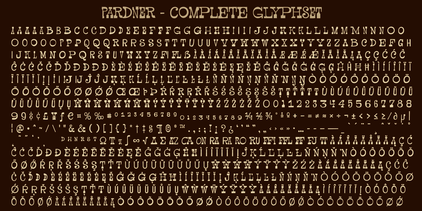 Pardner Font Poster #1