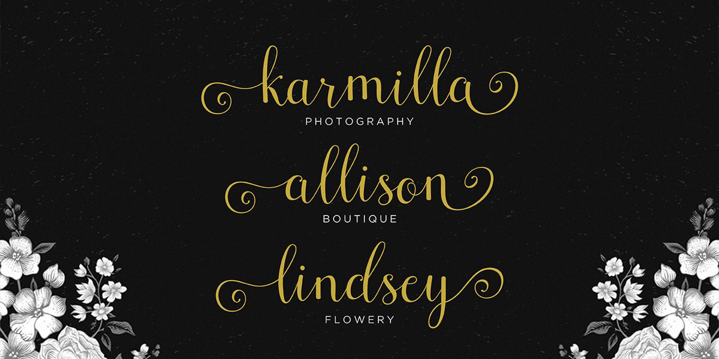 Cresilda Script Font Poster #3