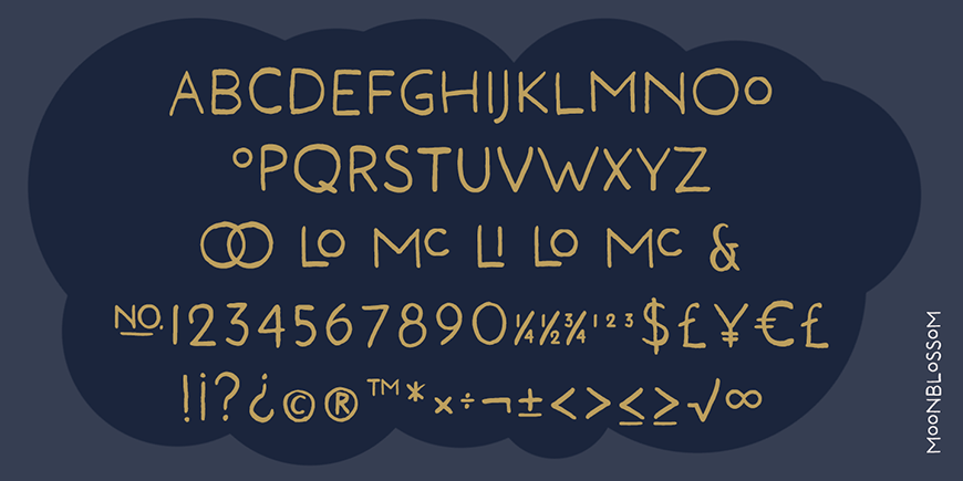 Moonblossom Font Poster #1