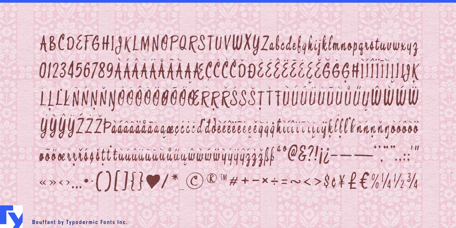 Bouffant Font Poster #1