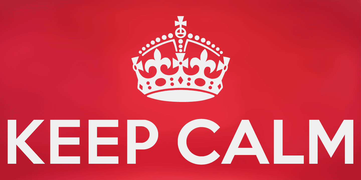 Keep Calm Font Poster #1