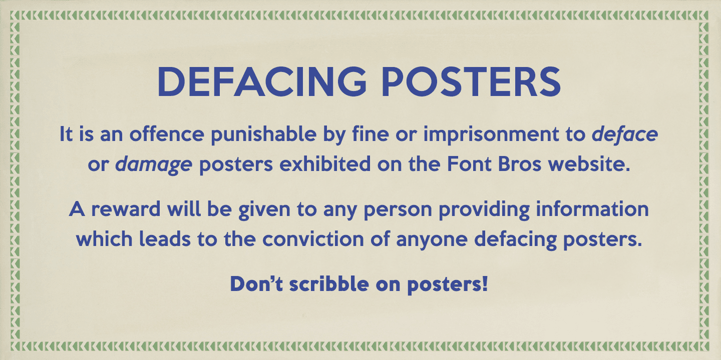 Keep Calm Font Poster #1