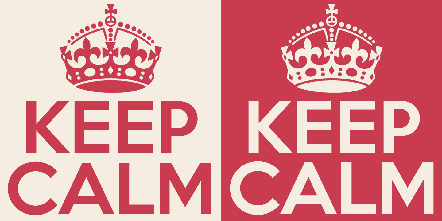 Keep Calm Font Poster #1