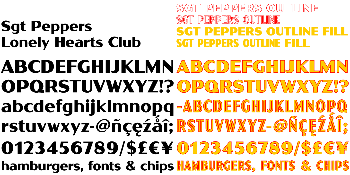 Sgt Peppers Font Poster #1