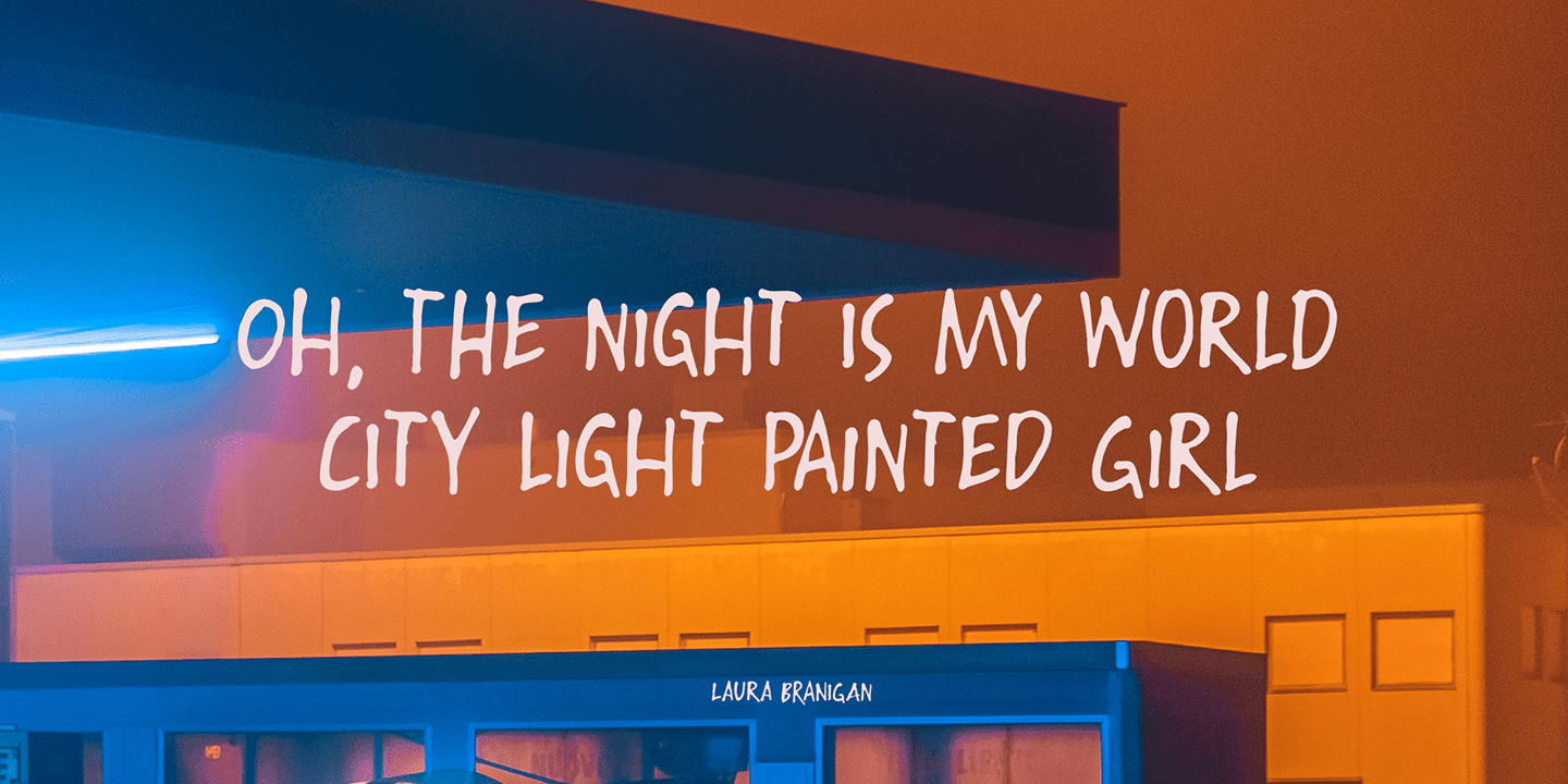 Night Delivery Font Poster #1