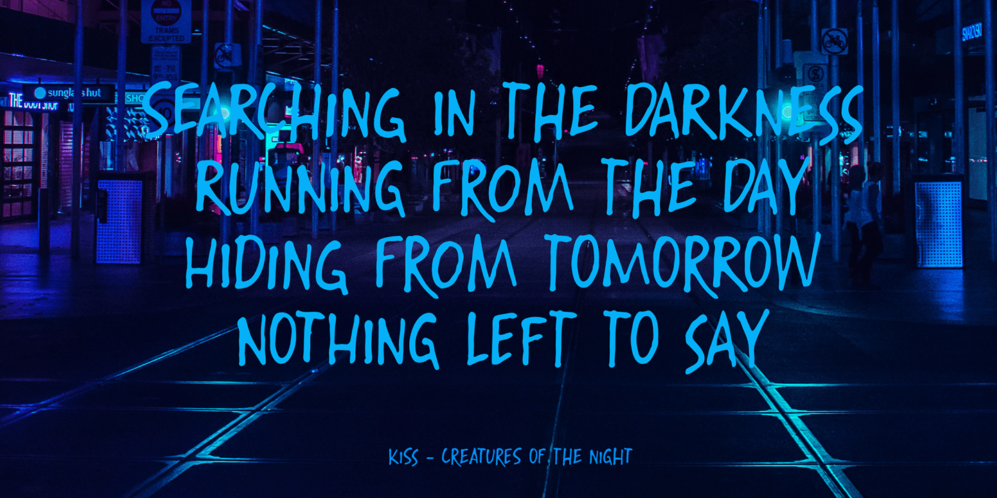 Night Delivery Font Poster #1