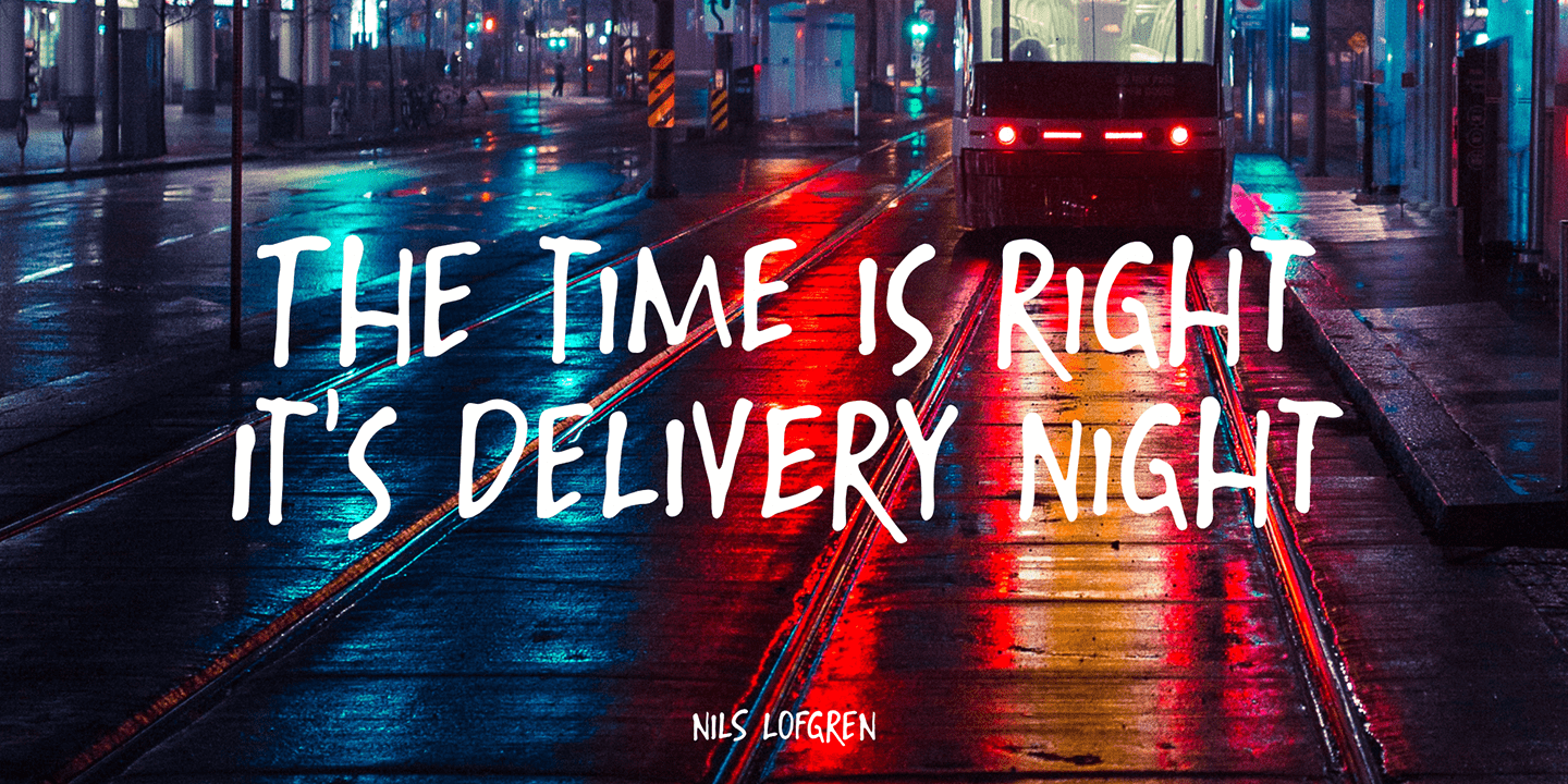 Night Delivery Font Poster #1