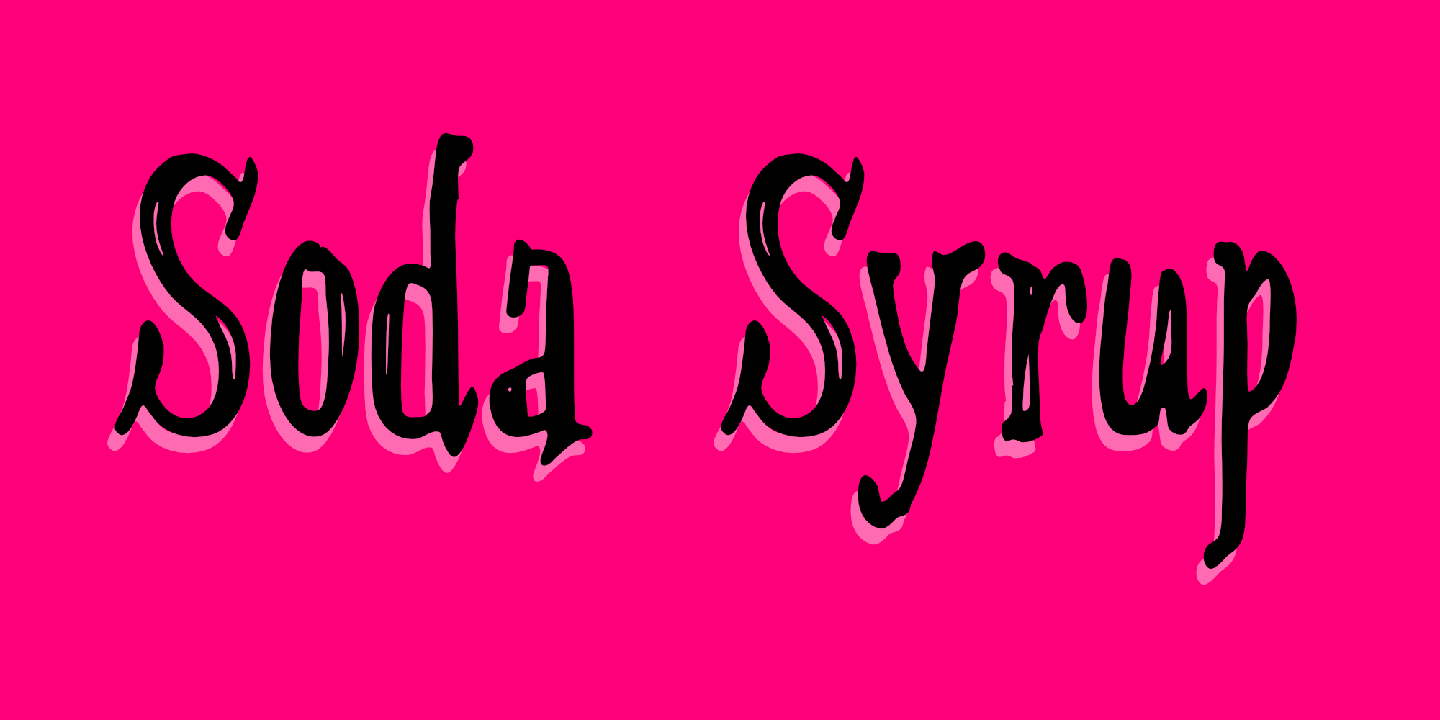 Soda Syrup Font Poster #1