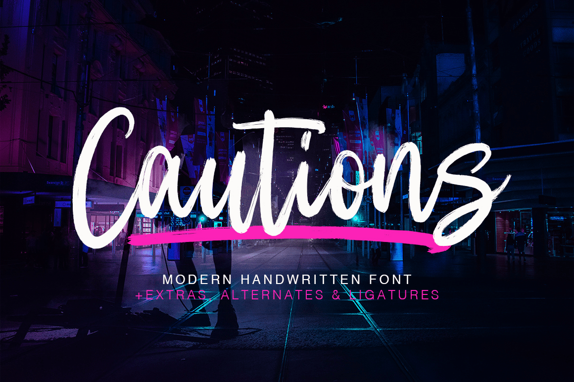 Cautions Brush Poster