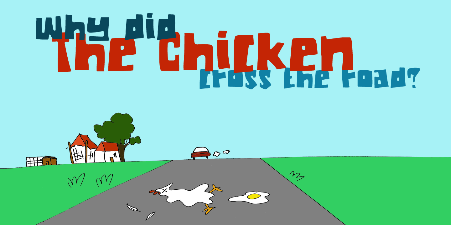 Chunky Chicken Font Poster #1