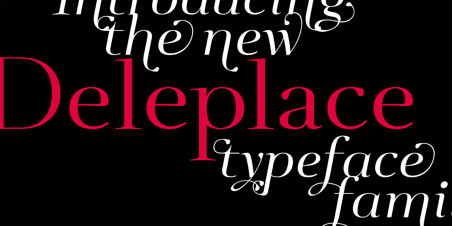 Deleplace Font Poster #1
