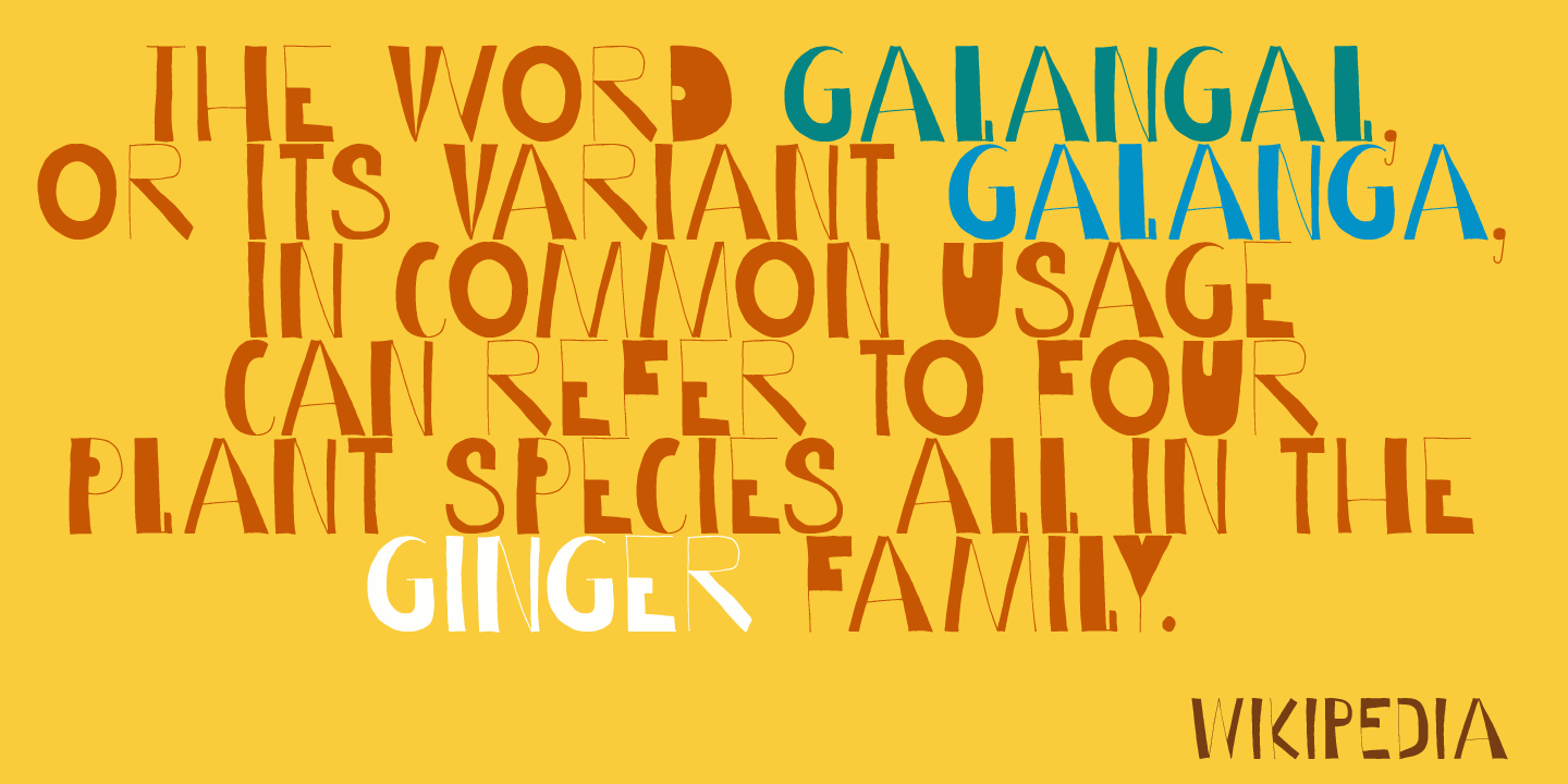 Galangal Font Poster #2